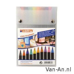 Brushpennen Edding, set van 10