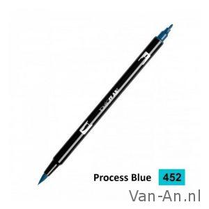 Dual brushpen N452 process blue - Tombow