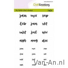 My Bullet clear stamps 5 en 10 mm maanden van het jaar (NL) - Van-An
